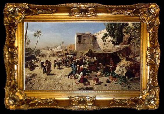 framed  unknow artist Arab or Arabic people and life. Orientalism oil paintings 153, ta009-2